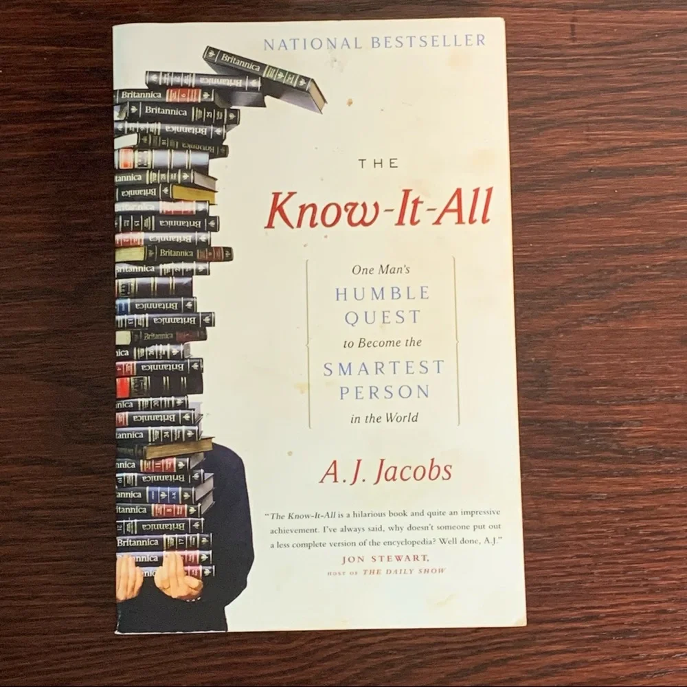 The Know It All by A.J. Jacobs National Bestselling Book Paperback Vintage